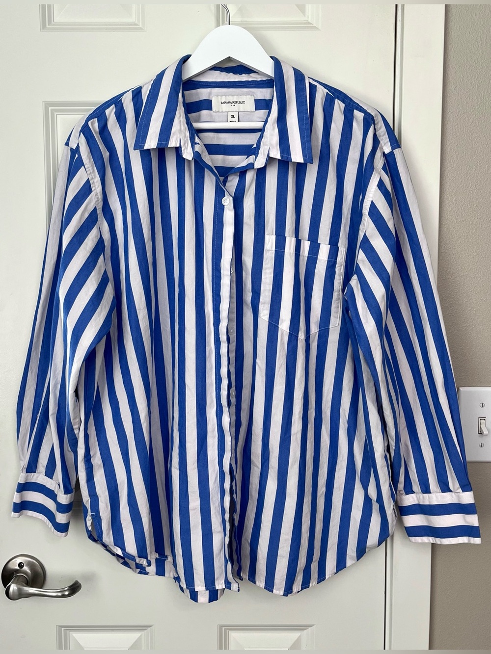 Banana Republic Striped Button-Down Blouse